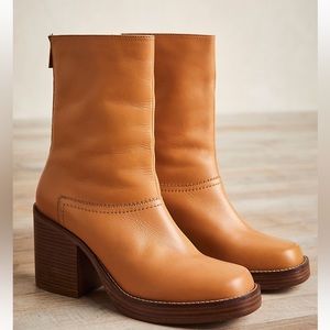 Free People Portwood Heel Boots in Toasted Butter